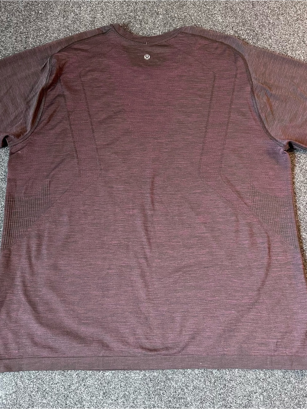 Lululemon Athletica Men’s Heathered Maroon Short-Sleeve Athletic Tee